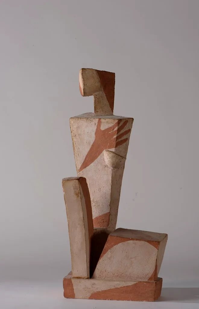 Figurative terracotta sculpture